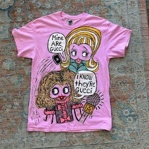 Madonna Courtney Love Betty Boop Inspired Painted Shirt